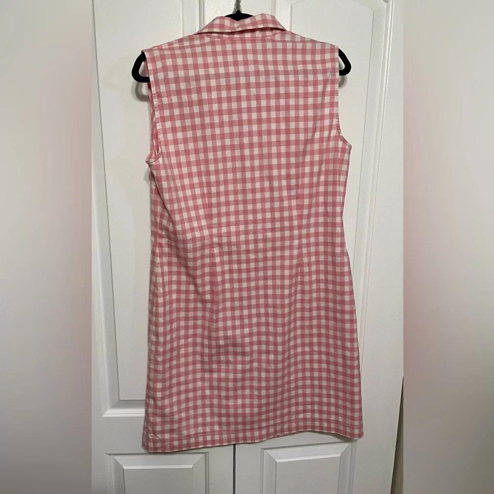 VINEYARD VINES by Shep & Ian Pink Gingham Mini Dress size 12 - Picture 2 of 4